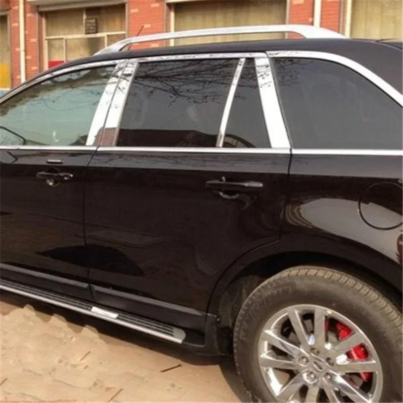 

WELKINRY For Ford Edge U387 1st Generation 2007-2014 Car Body Door Window Frame Central Middle B C Column Pillar Post Cover Trim