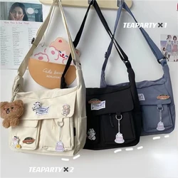 Japanese Harajuku Nylon Bag Women High School Student Crossbody Bags For Women New Shoulder Bag Girls Book Bag Messenger Bag Sac