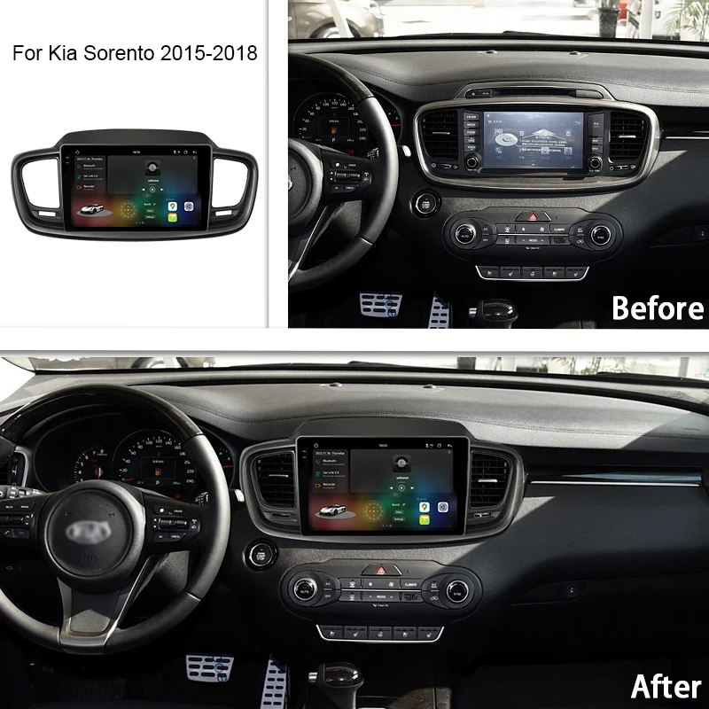 10 Inch For Kia Sorento 2015-2018 Android 13 8-Core 12G+256G Car Multimedia Player Stereo Receiver Radio GPS 4G WIFI Carplay DSP