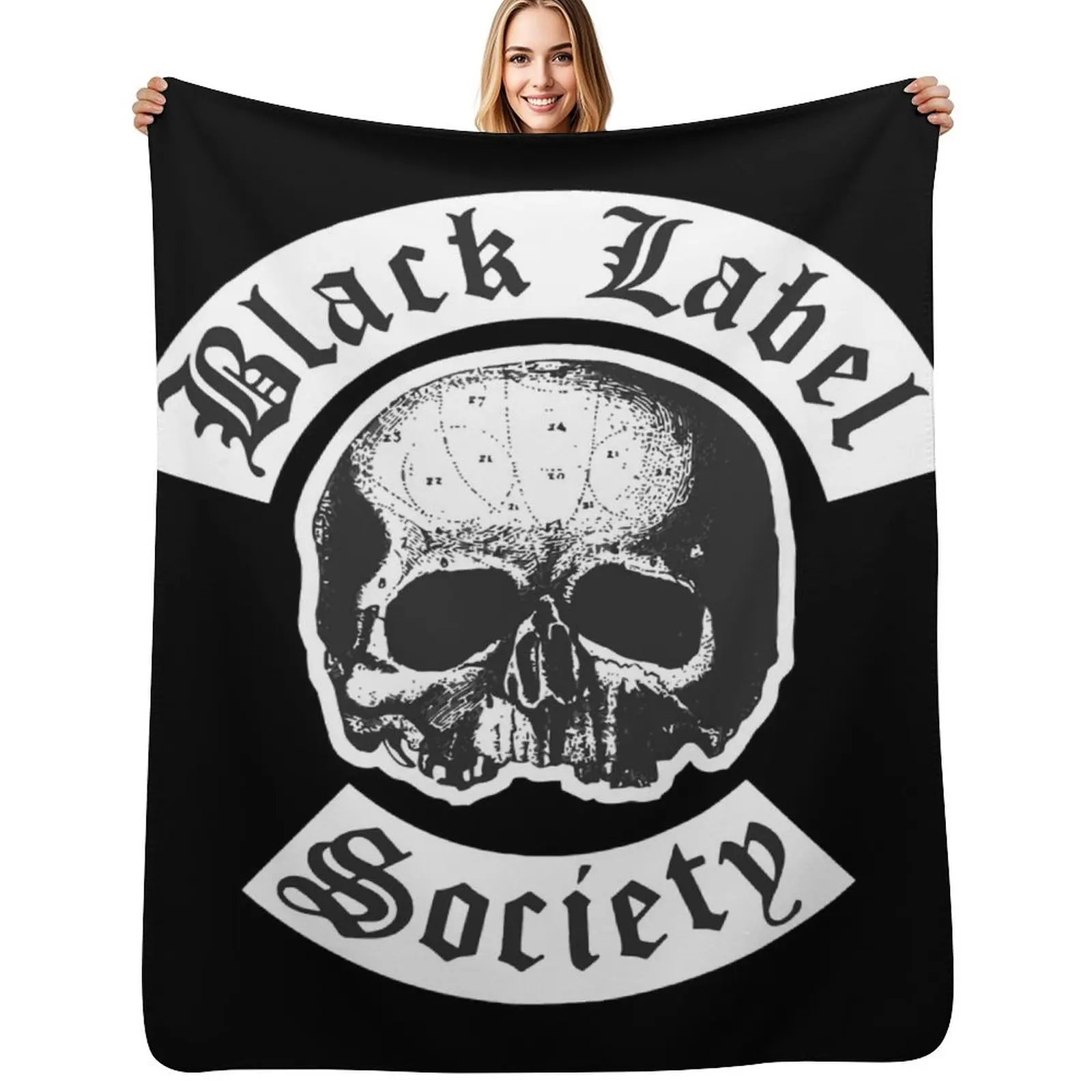 black label society Throw Blanket bed plaid christmas decoration Designers Beautifuls Weighted Moving Blankets