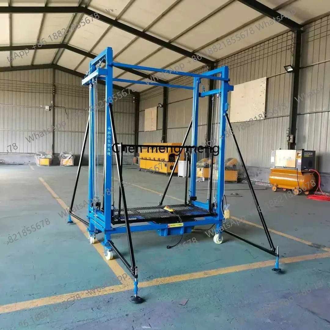 New arrive Mobile folding remote control lifting platform for electric scaffold indoor and outdoor decoration artifact