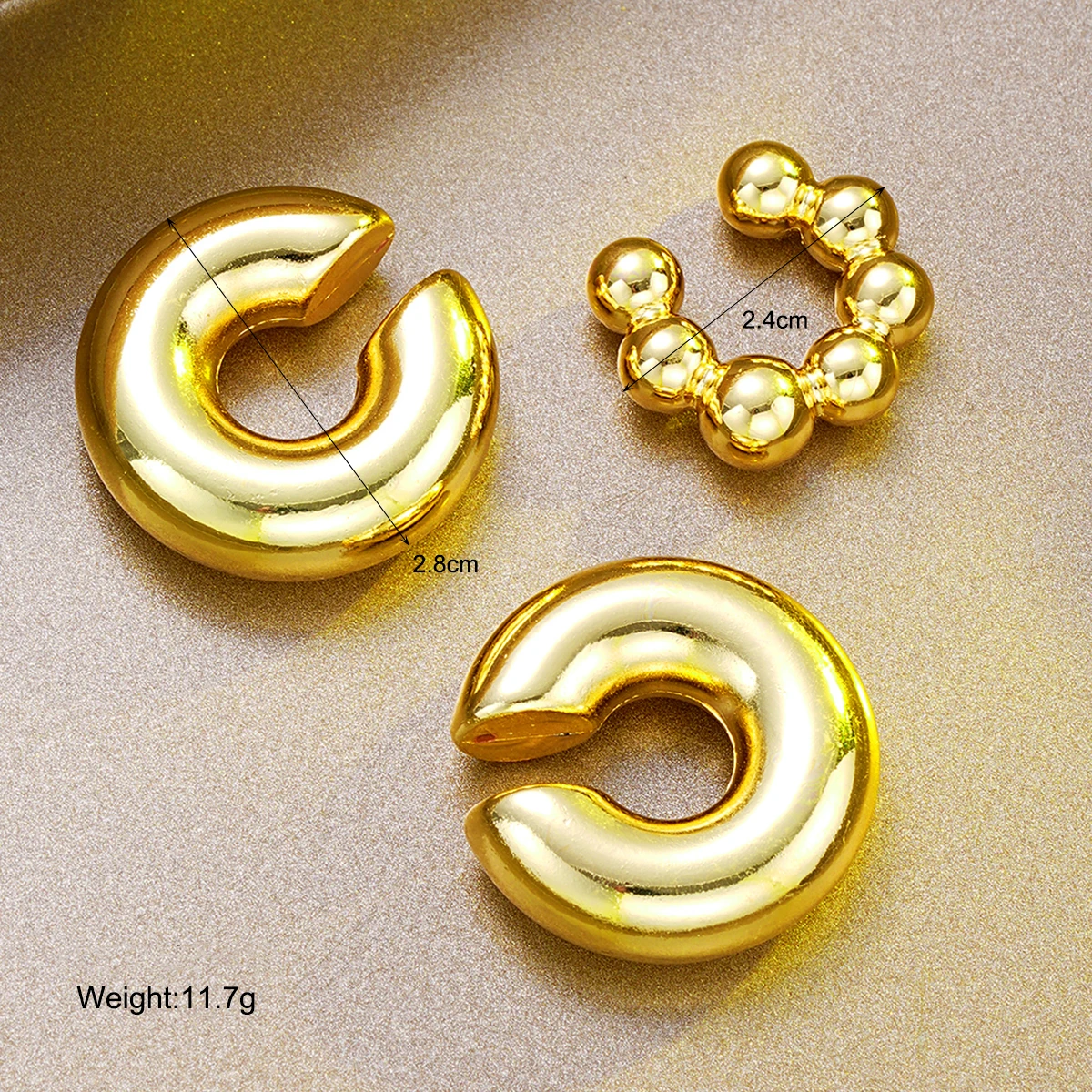 펑크 C자형 클립 귀걸이, 청키 비 피어싱 골드 컬러  - Body Jewelry Kit 리뷰 및 가격