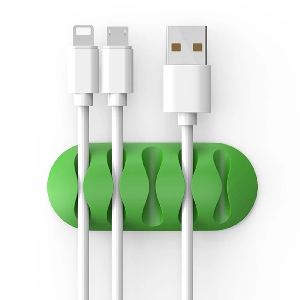 

4Pcs Desktop Cable Holder Silicone Clips Elastic Cord Organizer for Wire Clips Cable Management Organizers Desktop Use