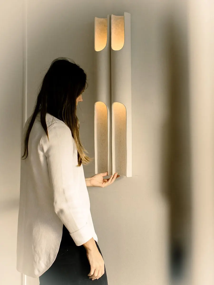 Postmodern Aluminium Slanted Wall Lamps Foyer Background Wall Decor Bedroom Aisle Personalized Long Strip Multi Head LED Sconces