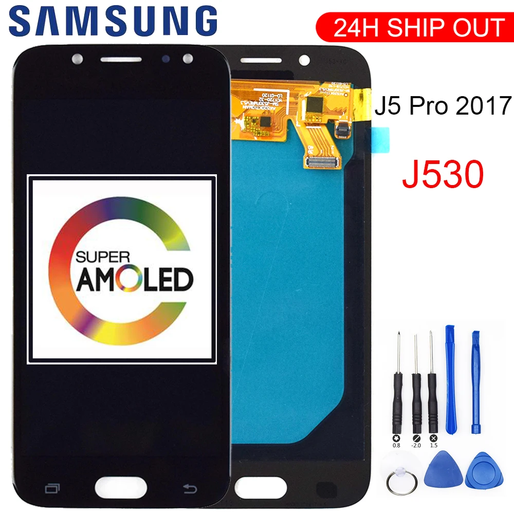 Go! Super AMOLED LCD For SAMSUNG Galaxy J5 Pro 2017 J530 J530F J530FM SM-J530F J530G/DS LCD Display Touch Screen Digitizer