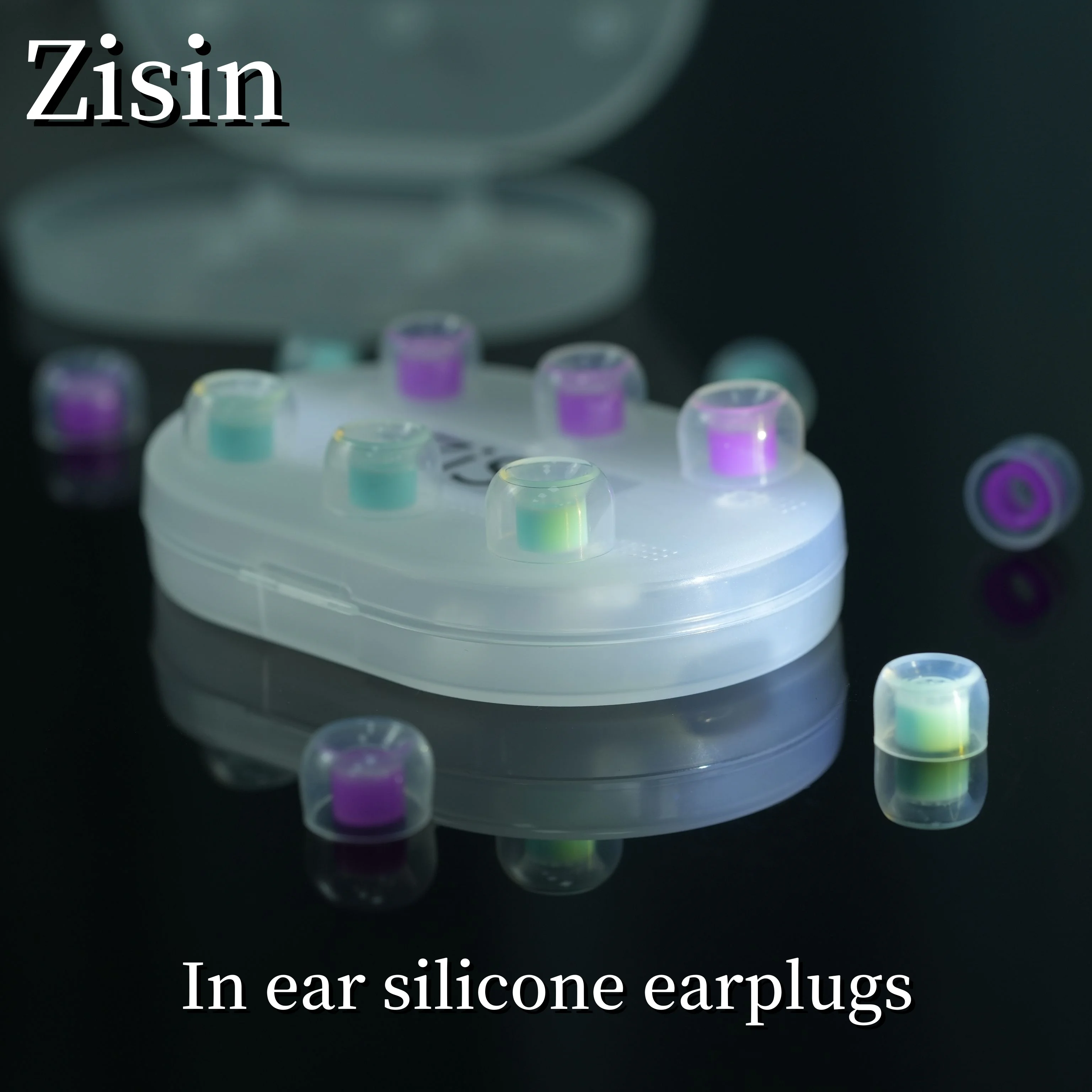 ZiSin IEM Eartips, Adopting Liquid Silicone Skin Friendly High Elasticity Soundproof Earplugs, Suitable for Various Headphones