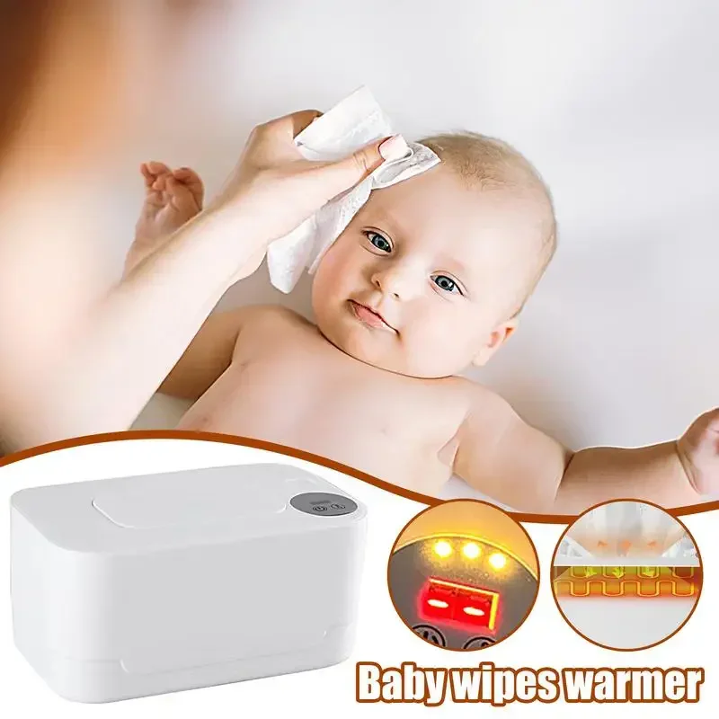 Display a LED Baby Wipe Warmer Heater Dispenser di asciugamani bagnati carica USB portatile Baby Wipe Warmer tovagliolo scatola di riscaldamento uso domestico dell'auto