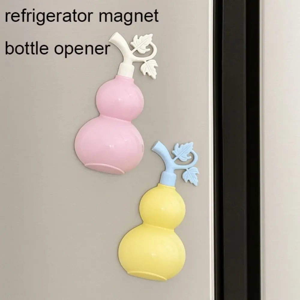 

4pcs Creative 2 in 1 Gourd Bottle Opener Rust-proof Magnetic Beer Opner Cartoon Water Bottle Opener Party
