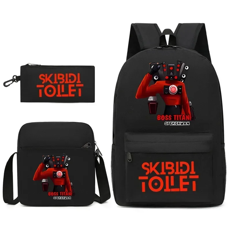 HOT Kawaii Cartoon TV Man Speaker Man Toilet Man borsa da scuola per studenti della scuola primaria zaino di grande capacità Skibidi Toilet