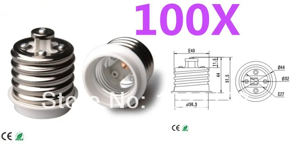 100pcs E40 TO E27 LED socket adapter Light base Lamp holder Bulb Adapter Converter Free Shipping With Tracking No.