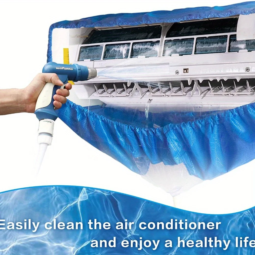 Large 2.4/3.2m Air Conditioner Cleaning Cover Kit Double Thickening Wash Mounted Protective Dust Cleaner Water Bag Support Plate