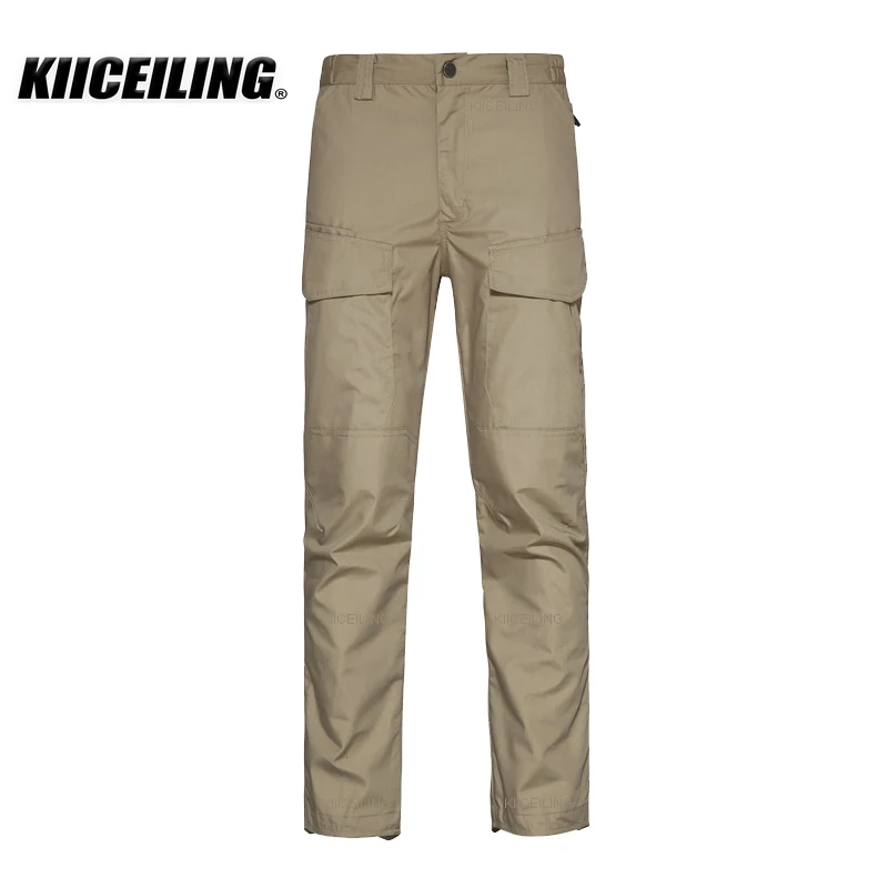 KIICEILING KLF Men's Cargo Pants Military Tactical Pants Outdoor Hiking Trekking Waterproof Ripstop Army Work Men's Casual Pants