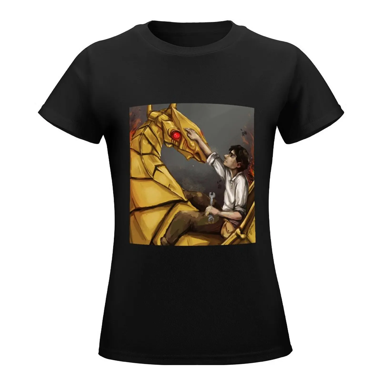 Leo Valdez with Festus T-Shirt tops anime clothes funnys shirts graphic tees T-shirts for Women