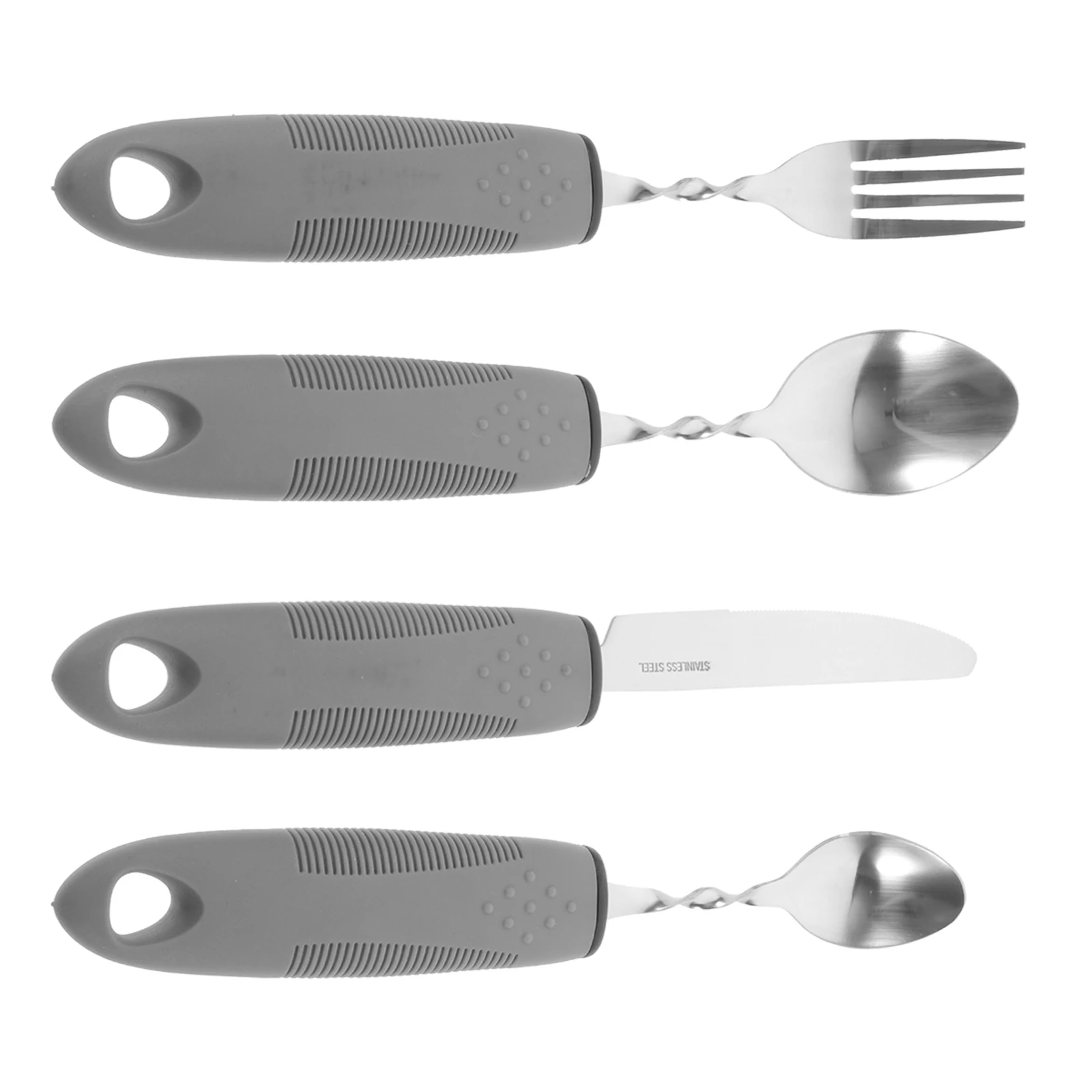 

1 set Anti-tremor Cutlery Set Stainless Steel Foldable Elderly Tableware Adaptive Utensils Non-slip Dining Tools for Health Care