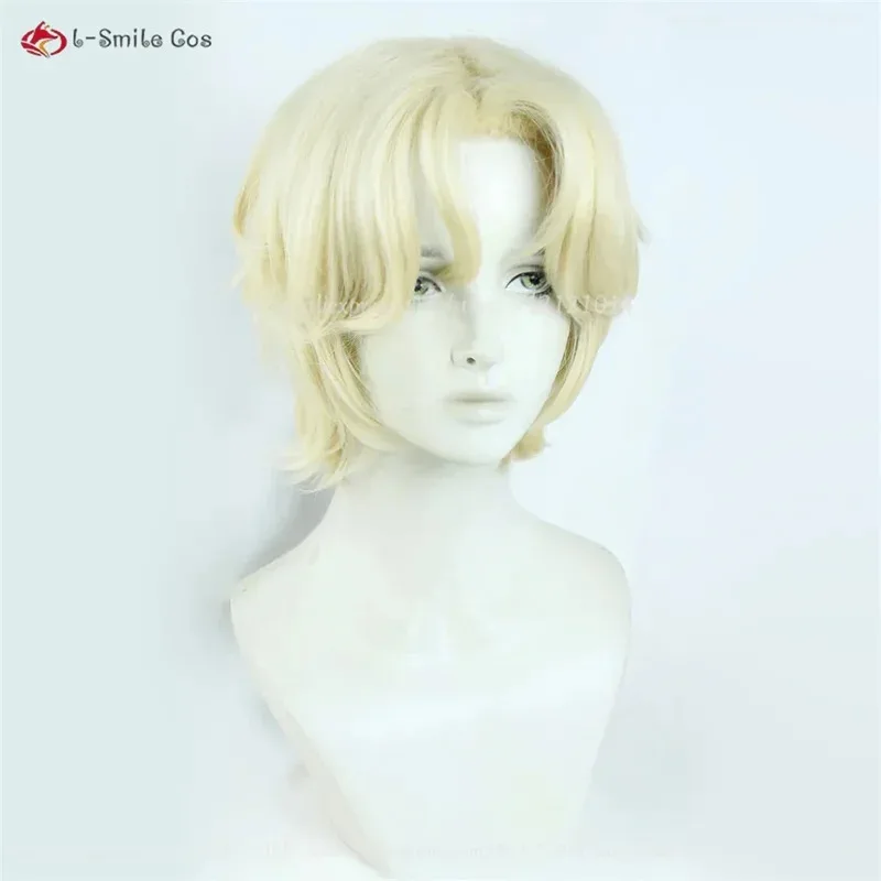 

Candy 2025Luka унисекс короткие светло-золотистые вьющиеся косплей аниме парики термостойкие синтетические волосы Хэллоуин + парик