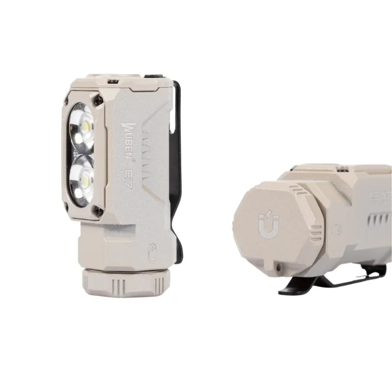 WUBEN E7 Best Rechargeable Headlamp 1800 lumens Include One 26650 Battery(White-Cold White)