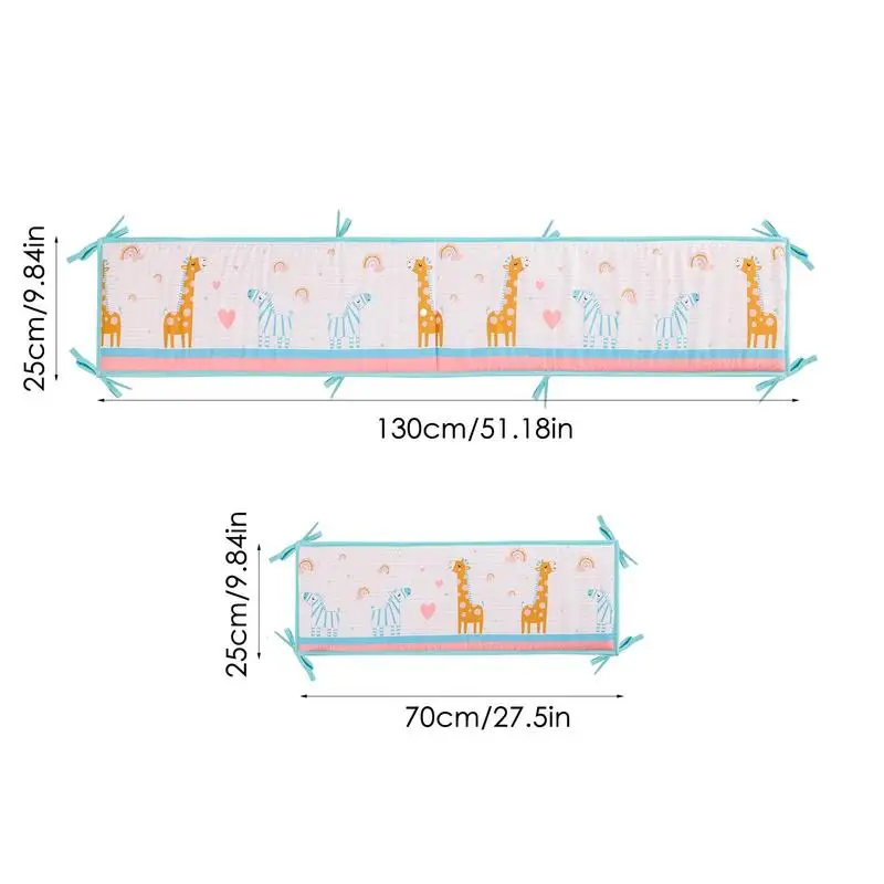 Amortecedores para berço de bebê, 4 unidades, trilho para cama de bebê, trilho de proteção anticolisão aumentado, cama lateral macia para crianças