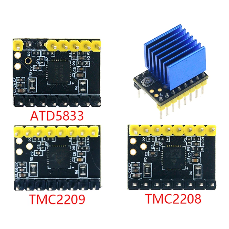 TMC2208 TMC2209 ATD5833 V2.0 With Heat Sink Stepper Motor Driver StepStick 3d Printer Parts 2.5A 256 Subdivision Silent Printing