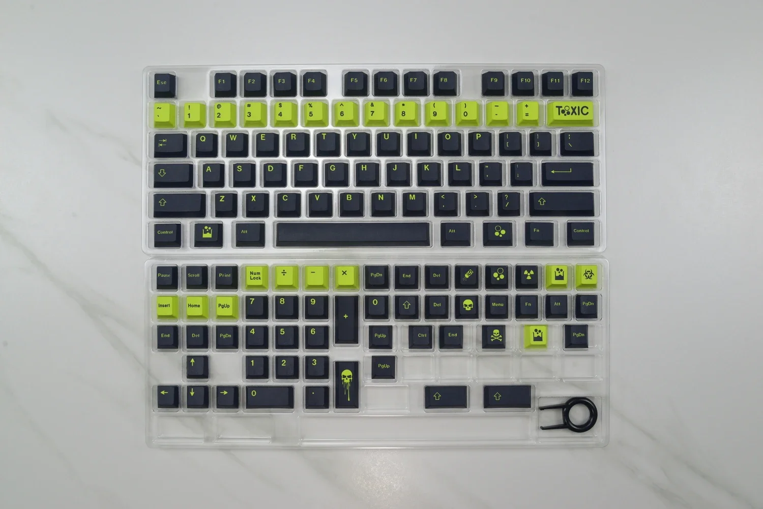 GBrosToxic-Touches PBT personnalisées pour clavier mécanique, aucun profil, DYE-SUB, 129 prédire