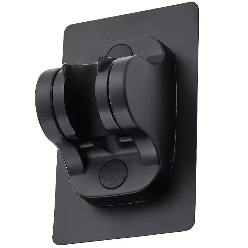 Кронштейны для держателя душевой лейки, черная присоска, настенное крепление, регулируемая опора для аксессуаров для ванной комнаты, без подставки для дрели, ванны