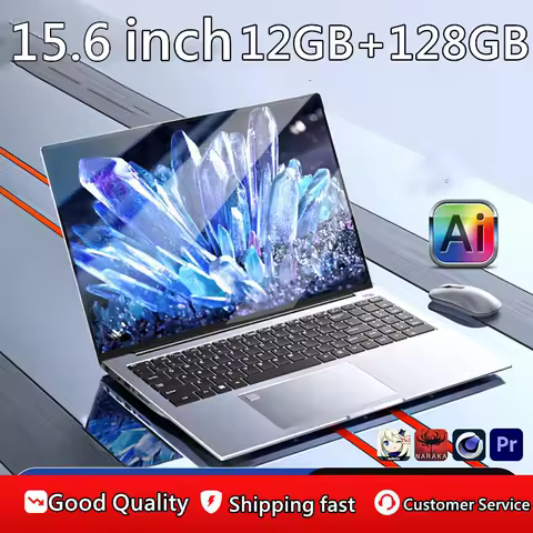 15.6 Inch Laptop PC 8GB LPDDR4 RAM 128GB SSD ROM Windows 10 Computer 4-Core Processor WIFI Intel Celeron N5095 CPU 2.00GHz