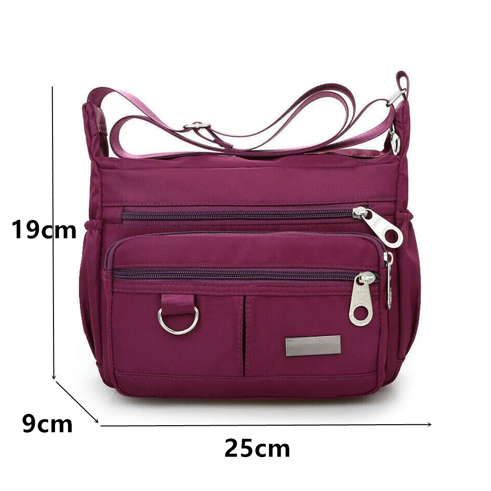 Mulheres Saco Impermeável Oxford Saco De Pano Multi Bolso Mensageiro Bolsa De Ombro De Lona Multifuncional Crossbody Bags