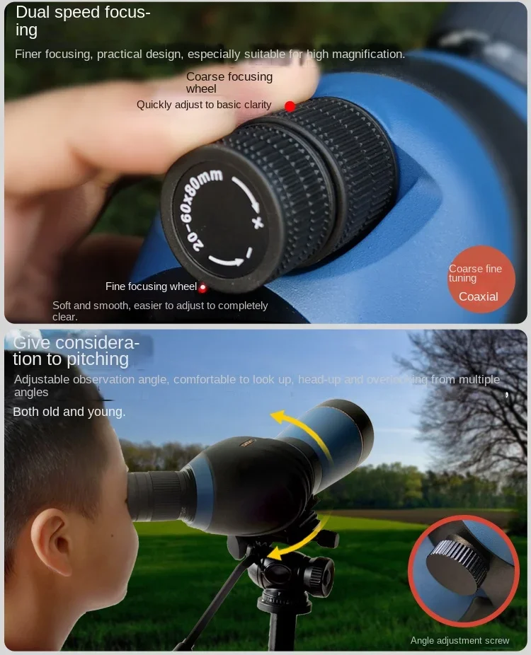 Monocular Telescope High Magnification Bird Mirror Zoom Entry Large Diameter Viewing Astronomical Bird Watching