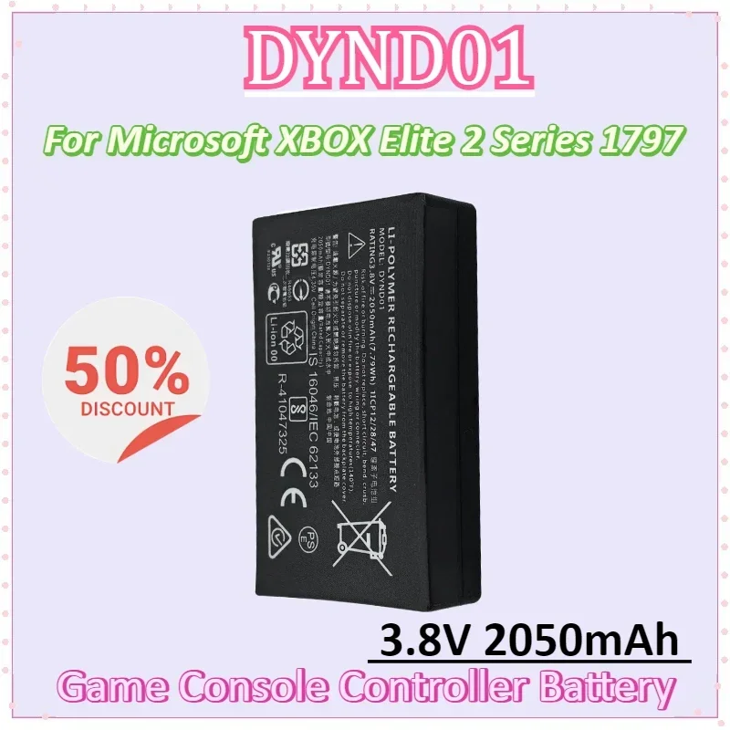

DYND01 3.8V 2050mAh Battery for Microsoft XBOX Elite 2 Series 1797 Game Console Controller Battery