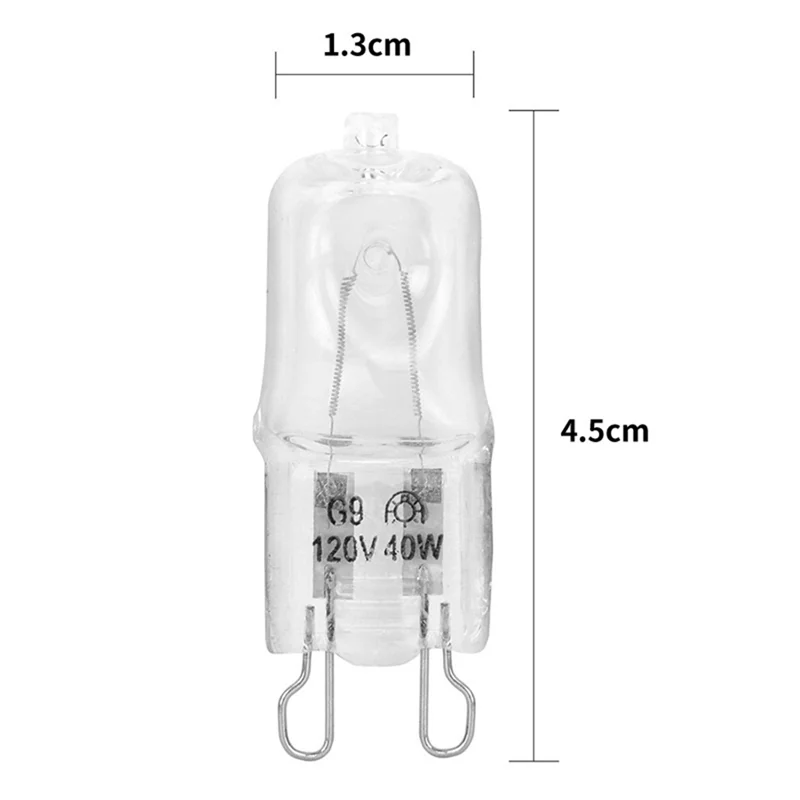 A44Z-G9 Oven Light High Temperature Resistant Durable Halogen Bulb Lamp For Refrigerators Ovens Fans 40W 500℃ Pin Bulb