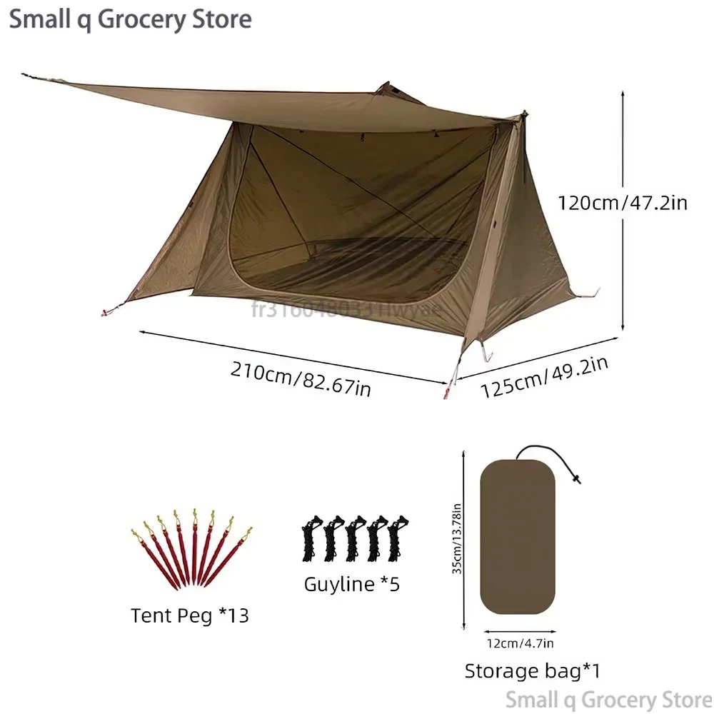 3 Season Camping Tent Ultralight Shelter Style Tent outdoor sports for Bushcrafters Water Resistant Aviation Aluminum Camping Hi