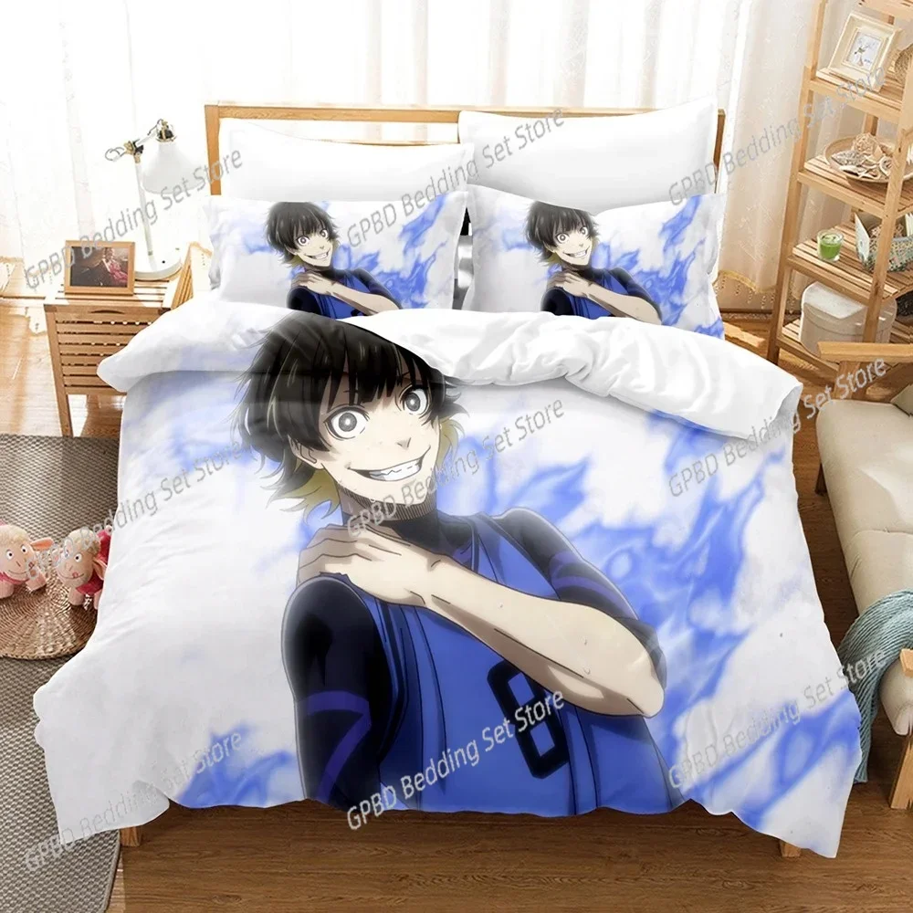 

Anime Bluelock Football Junior Japanese Cartoon 3D Bedding Set Duvet Cover Pillowcases Single Twin Full Queen King Home Decor