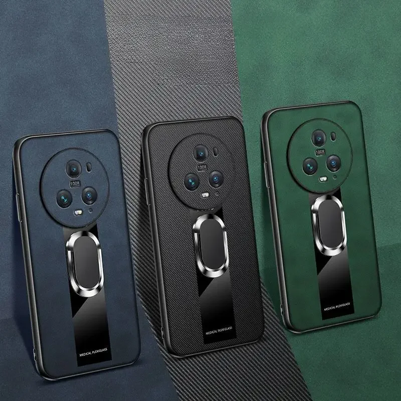 Case For Honor Magic 5 4 Pro 5Pro 4pro Case Magnetic Back Cover For Honor Magic 5 4 Pro 4pro Luxury Leather Shockproof Bumper