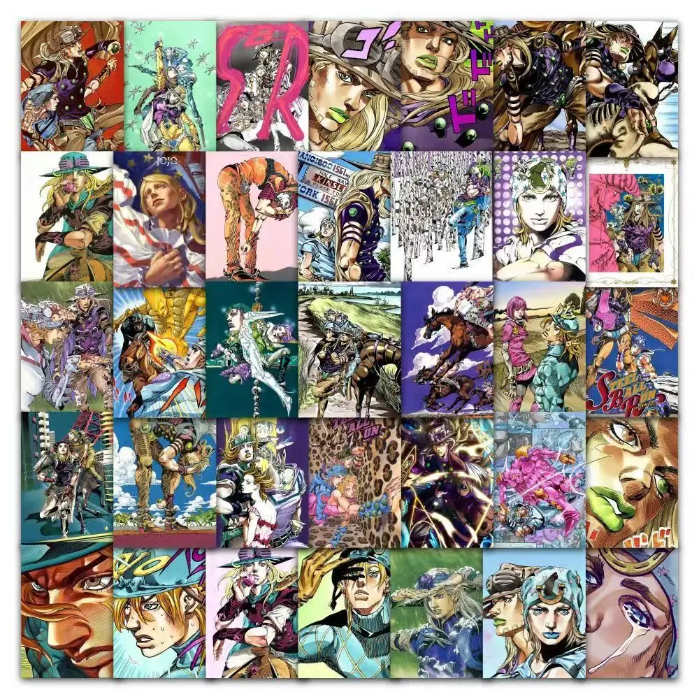 60 pegatinas de grafiti de JoJo Adventure Steel Ball Run Gyro Zeppeli Johnny Joestar para teléfono, diario, guitarra, bricolaje, decoración y accesorios