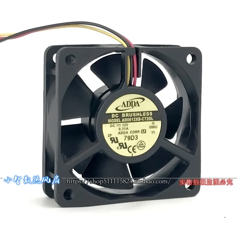 الأصلي AD0612XB-C72GL 12V 0.31A 6020 60*60*20 مللي متر جديد مروحة التبريد المبرد