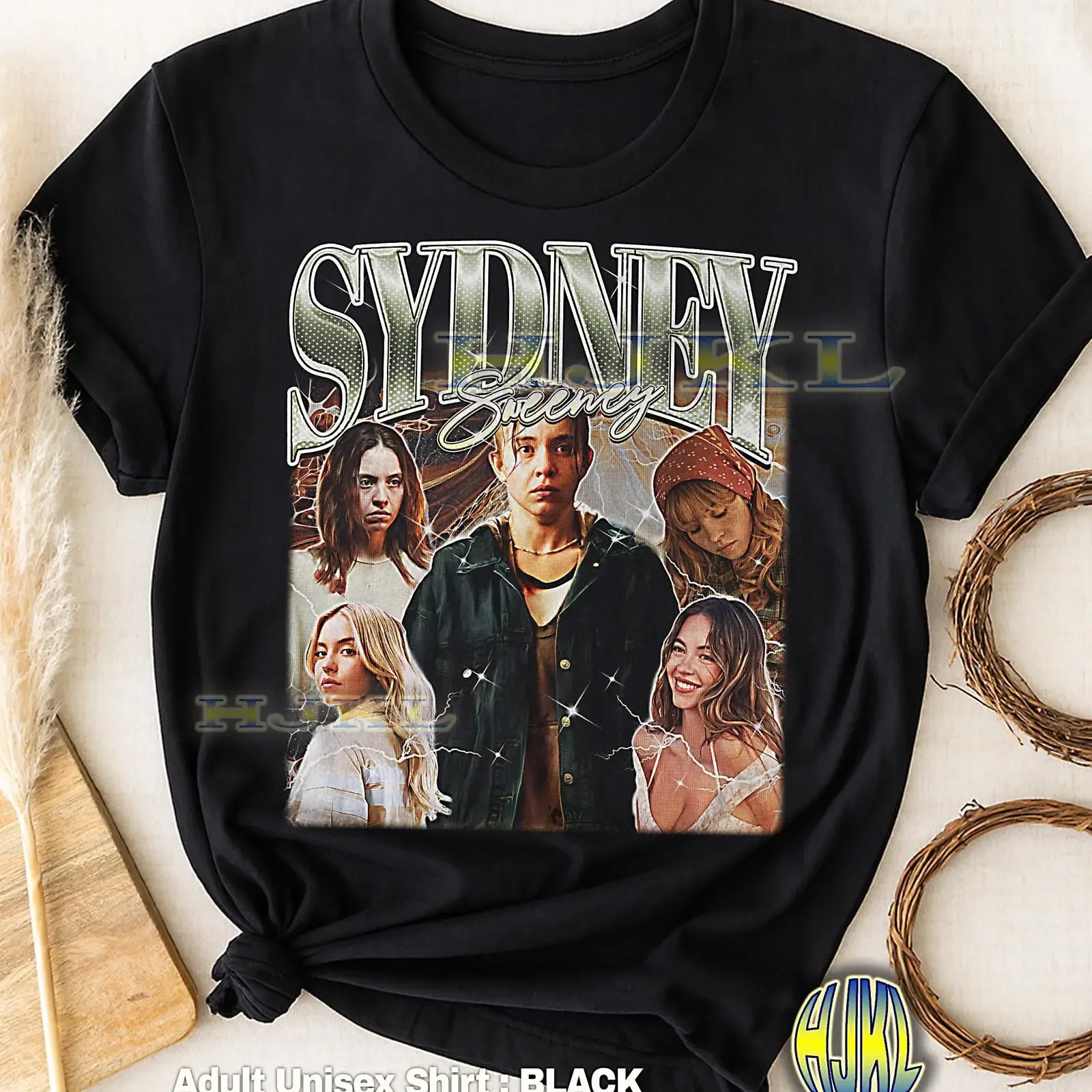 Vintage 90s Retro Sydney Sweeney Bootleg T Shirt Celebrity Actress Throwback Casual  vintage Washed Soft Breathable graphic