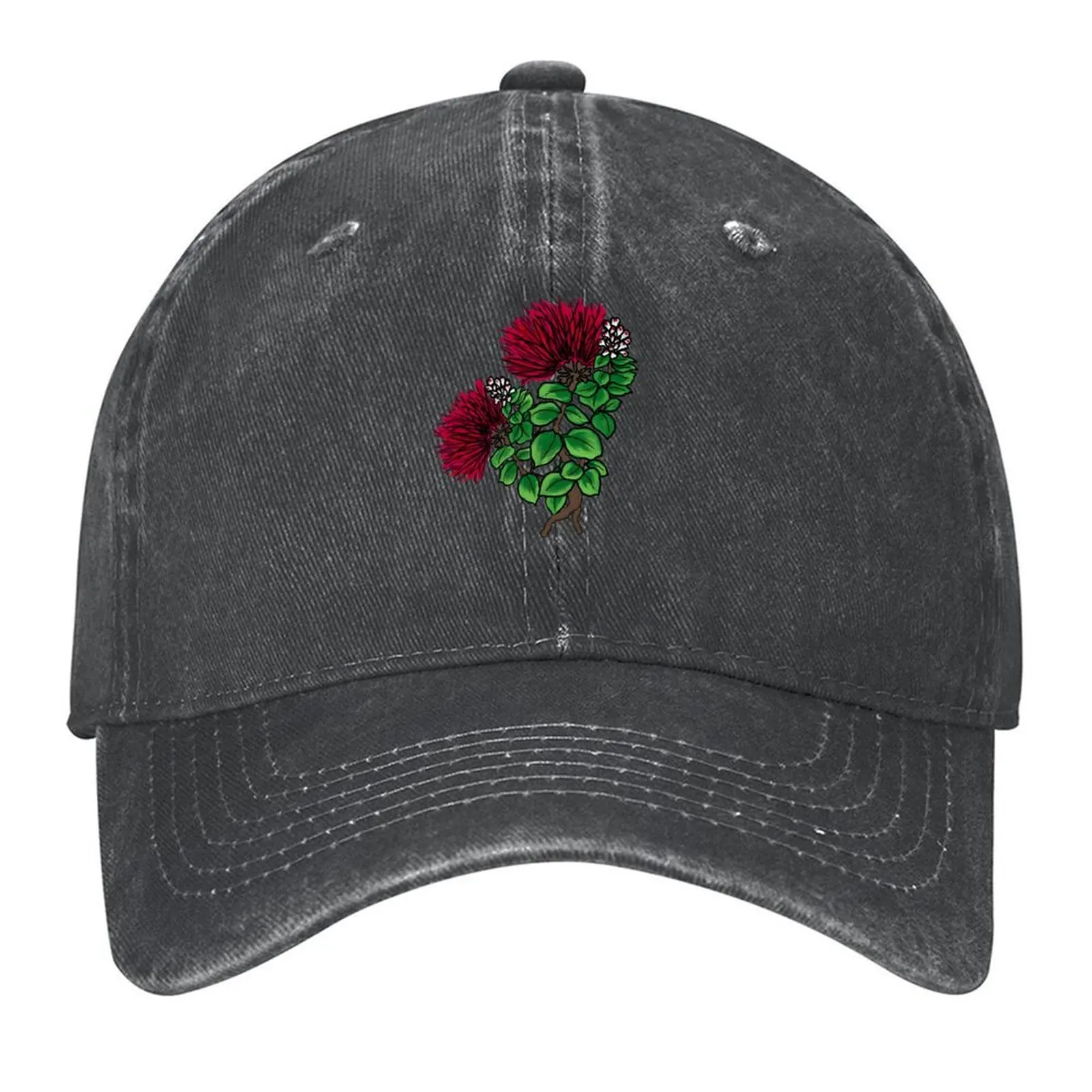 

Ohia Lehua - Hand-drawn Illustration Baseball Cap hats for men Wild Ball Hat Kids Hat sailor cap for men For Man Women's