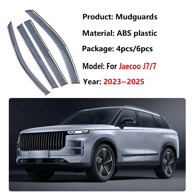 Car Deflector Awning For Jaecoo J7 Accessories 2024 2023~2025 Tansuo 06 Car Side Window RainShield Visor Guards Cover Part Tools