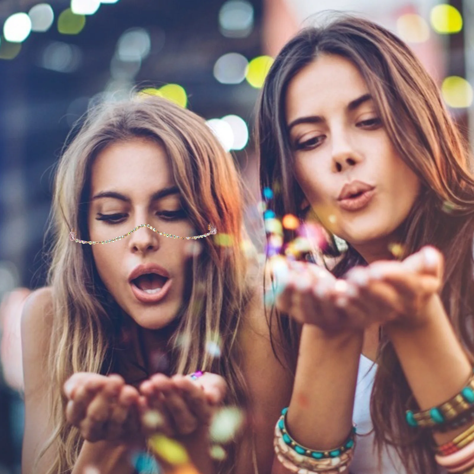 

1Pcs Half-Frame Glasses No Lens Eyeglasses Metal Photo Props Decorative Glasses Frame Fashion Novelty Eyeglasses for Women Party