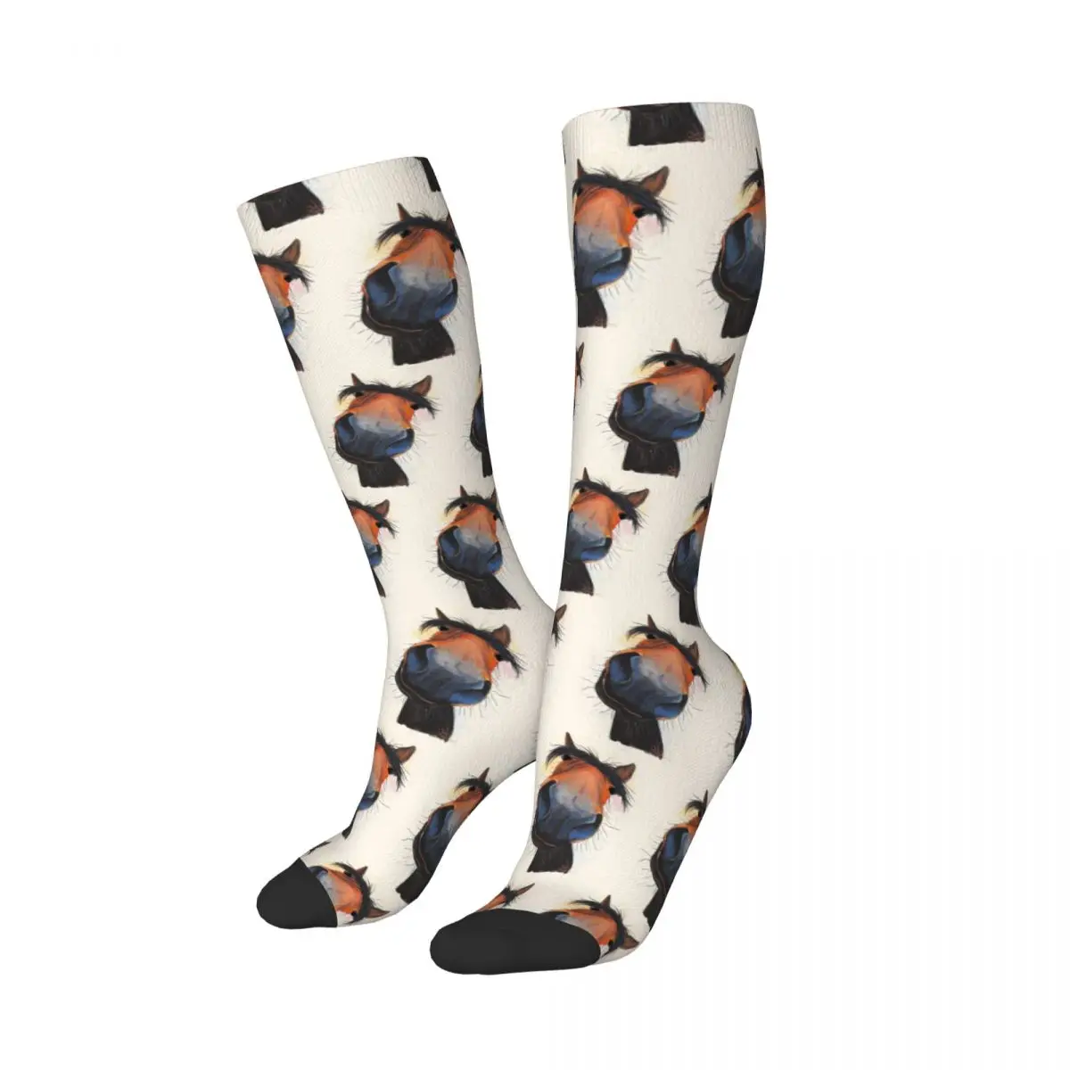HORSE PRiNT 'HAPPY DAVE' BY SHIRLEY MACARTHUR Socks Harajuku Stockings All Season Long Socks Accessories for Man Woman Gifts