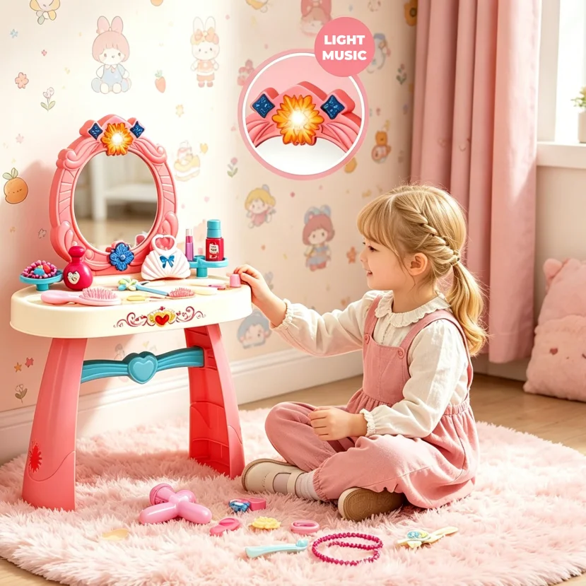 23pcs-kids-princess-vanity-table-with-light-music-pretend-play-makeup-toy-set-girls-beauty-salon-dresser-desk-role-play-gifts