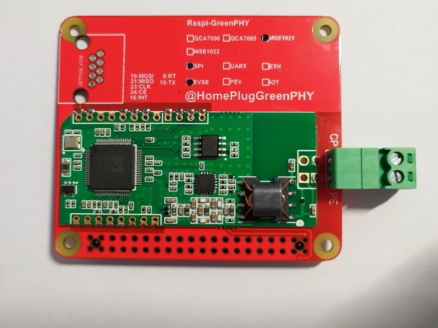 

MSE1021/1022Raspi-GreenPHY переносной ПЛК-модуль ISO15118/DIN70121