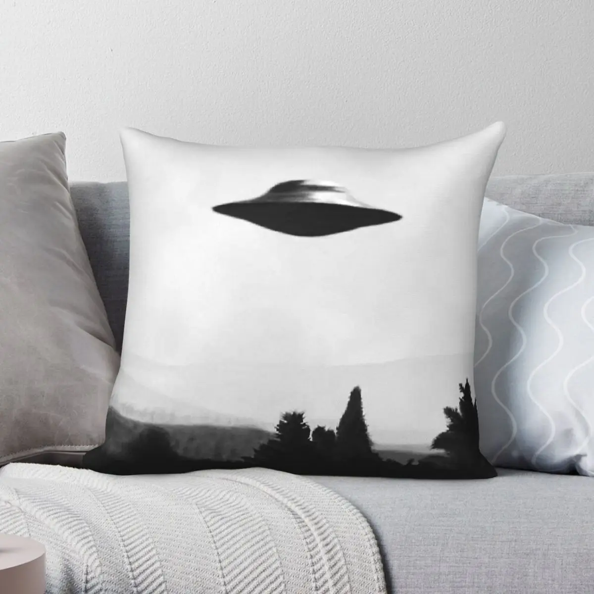 X-Files I Want To Believe Square Pillowcase Polyester Linen Velvet Creative Zip Decor Pillow Case Bed Wholesale