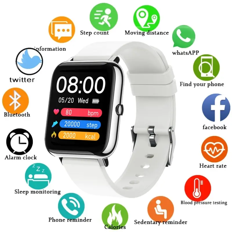 P22 Smartwatch Men Women Sport Fitness Tracker Heart Rate Bracelet Sleep Monitor Waterproof Smartwatch For Android iOS Phone