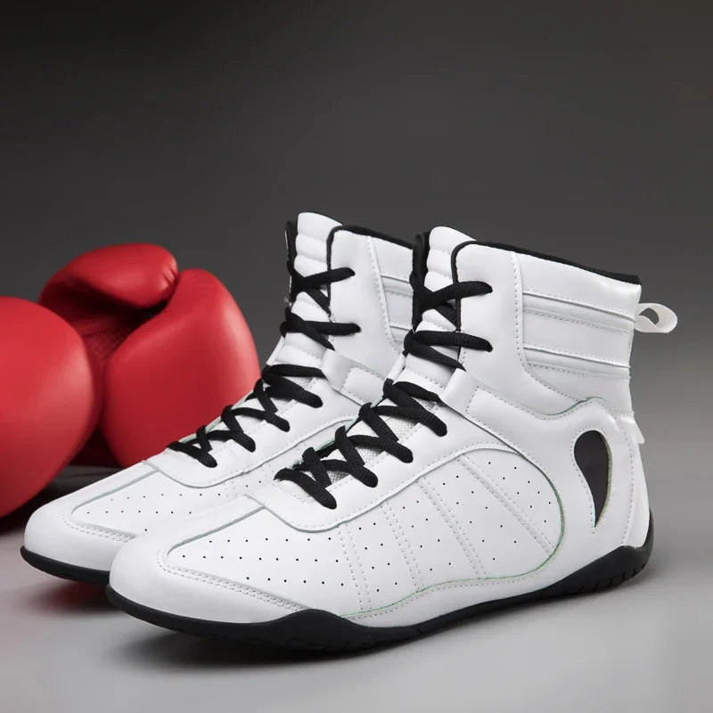 Professional Unisex High-top Wrestling Shoes Boxing Fighting Training Boots Outdoor Sports Breathable Boxer Fighting Sneakers