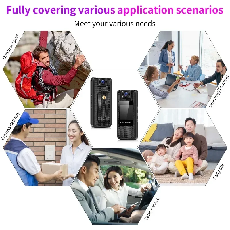 Portable Clip-On HD Camera Recorder 1.54 LCD Screen WiFi TF Card Support for Cycling Vlogging Sports Travel Recording - Image 5