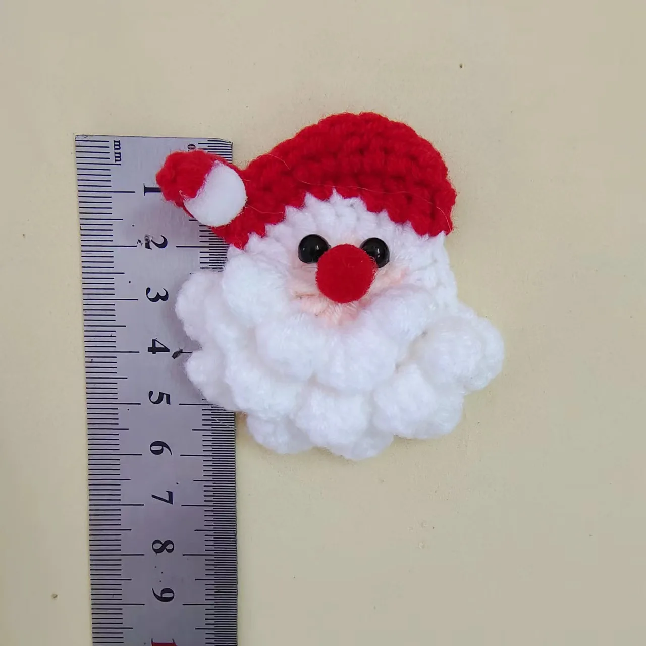 2PCS Christmas Hand-woven finished Cute Cartoon Santa Claus Brooch Hairpin Creative Christmas Snowman Gifts