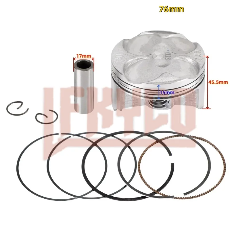 Motor Parçaları 76mm +25 +50 +75 +100 +200 Honda CBR250i CBR300 CBR250R CBR 250CC 300 R CBF300N CB300F CMX300-A Piston Halkası Kiti