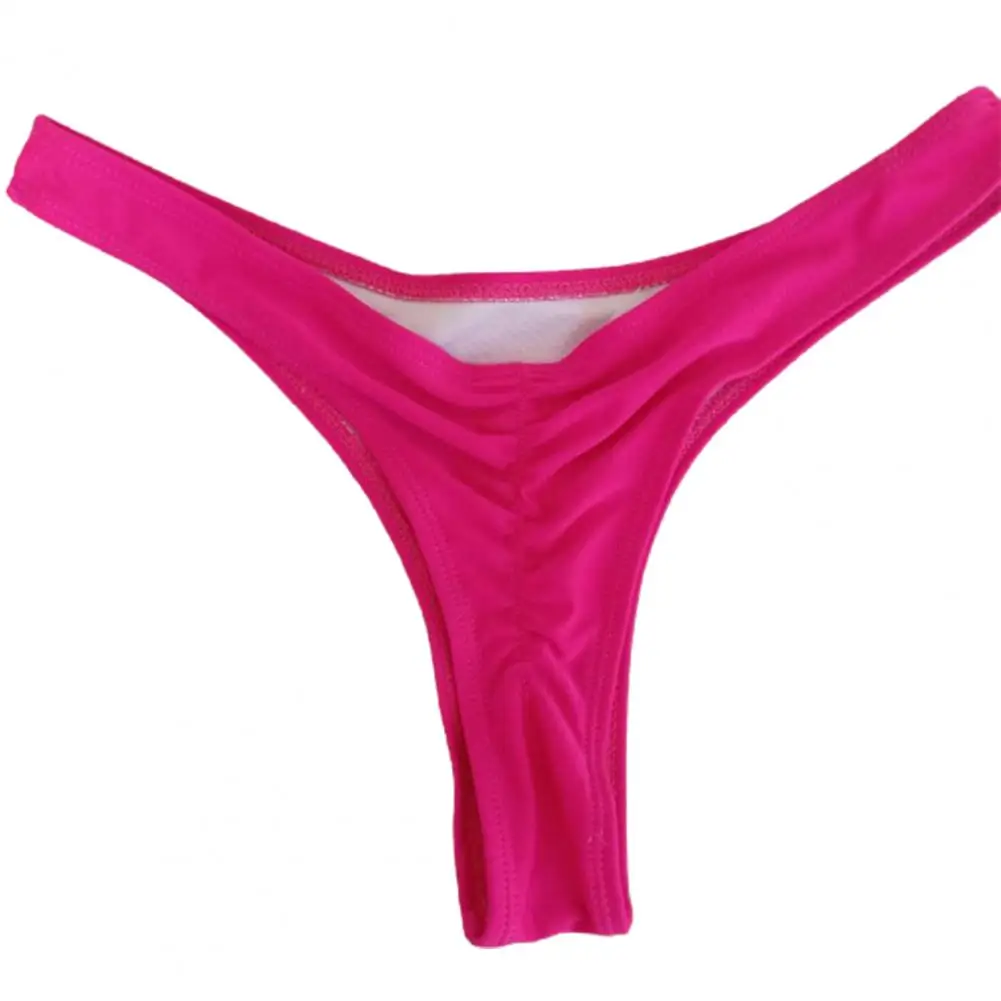 Swimming G-string Solid Color T-shaped Quick-drying Soft Bikini Panties Swimming Trunks Sexy Bikini Underpants Thong G-Strings