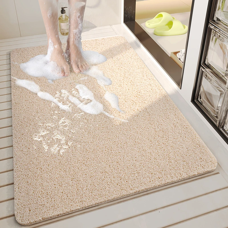 Shower Mats Non Slip Without Suction Cups, PVC Loofah Bathroom Mats, Loofah Mats for Shower and Bathroom, Quick Drying