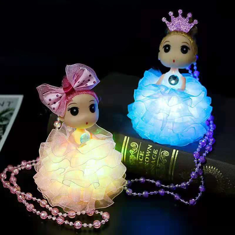 Cute LED Glowing Doll Glowing Toy Creative Cartoon Doll Glowing Colorful Toy Girl Bedroom Christmas Decorations Gift